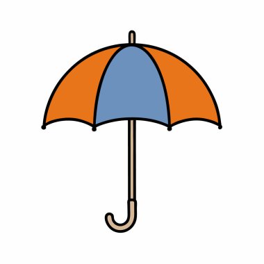 Şemsiye Vektör Sanat Elleri İzole Tasarım