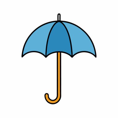 Şemsiye Vektör Sanatı İzole Tasarım