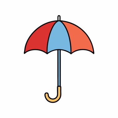 Şemsiye Vektör Sanatı İzole Tasarım