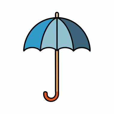 Şemsiye Vektör Sanatı İzole Edildi