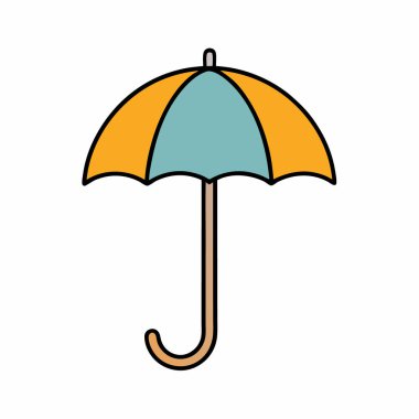 Şemsiye Vektör Sanatı İzole Edildi