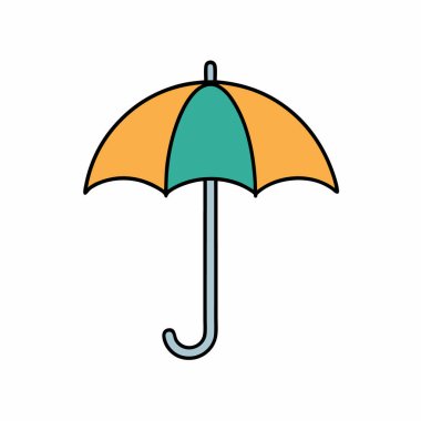 Şemsiye Vektör Sanatı İzole Edildi