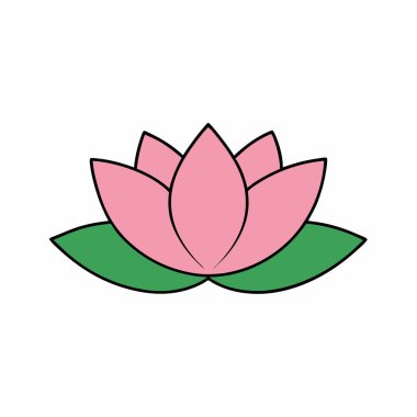 Renkli Lotus Çiçek Vektörü Sanat Tasarımı