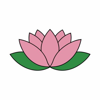 Renkli Lotus Çiçek Vektörü Sanat Tasarımı