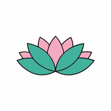 Nilüfer Çiçeği Vektör Sanatı İzole Edildi