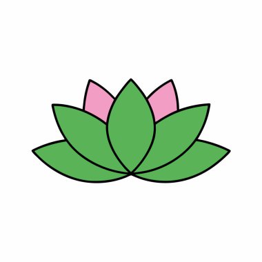 Nilüfer Çiçeği Vektör Sanatı İzole Edildi