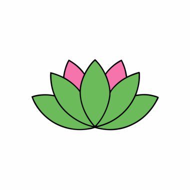 Nilüfer Çiçeği Vektör Sanatı İzole Edildi