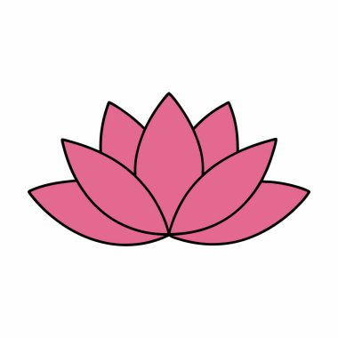 Nilüfer Çiçeği Vektör Sanatı İzole Edildi
