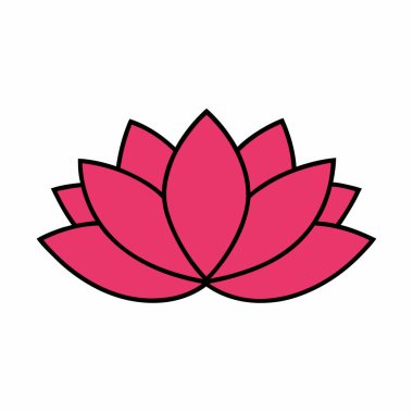 Nilüfer Çiçeği Vektör Sanatı İzole Edildi