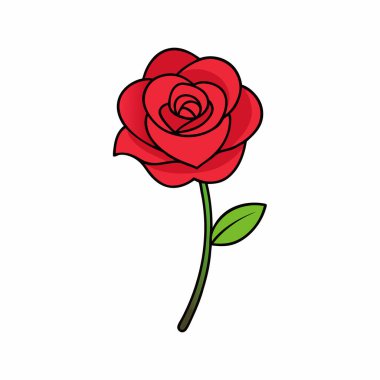 Gül Vektörü Sanat Tasarımı İzole Edildi