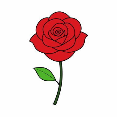 Renkli Gül Çiçeği Sanat Tasarımı Tecrit Edildi