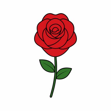 Renkli Gül Çiçeği Sanat Tasarımı Tecrit Edildi