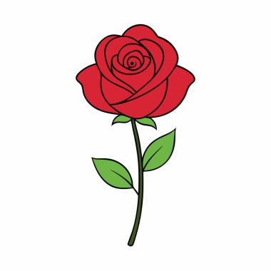 Vektör Gül Çiçeği Sanatı İzole Edildi