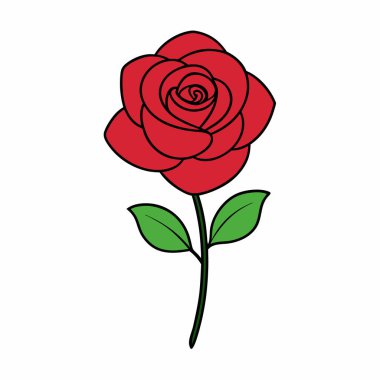 Vektör Gül Çiçeği Sanatı İzole Edildi