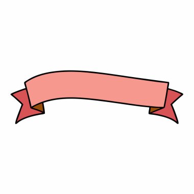 Renkli Vintage Kurdele Sancak Vektörü