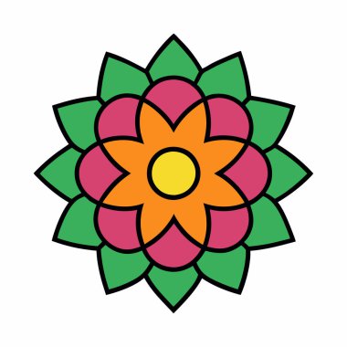 Dekoratif Mandala Dekorasyon Vektörü