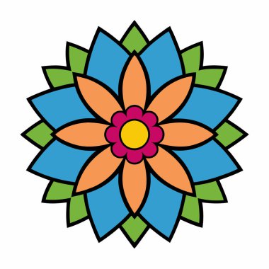 Dekoratif Mandala Dekorasyon Vektörü