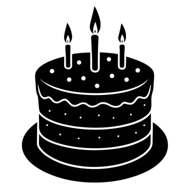 Bir pasta simgesi vektör sanatı