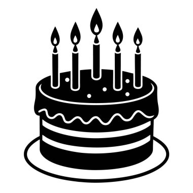 Mum ikonlu doğum günü pastası, taslak biçimi