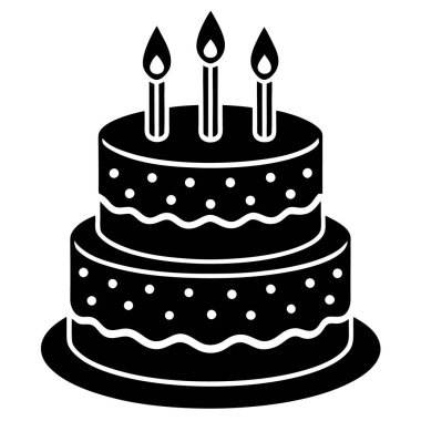 Doğum günü pastası vektör simgesi