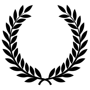 Defne çelengi ikonu. Web tasarımı için defne çelengi vektör simgesinin basit çizimi