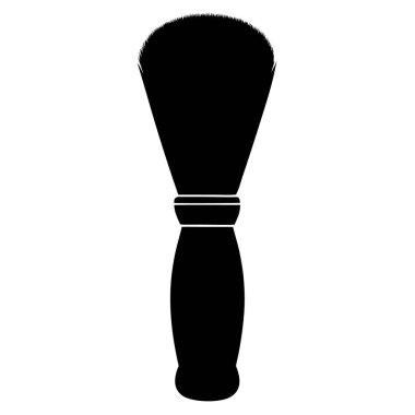 Tıraş fırçası ikonları. Berber araçları vektörünün düz çizimi