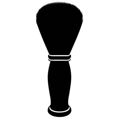 Tıraş fırçası ikonları. Berber araçları vektörünün düz çizimi