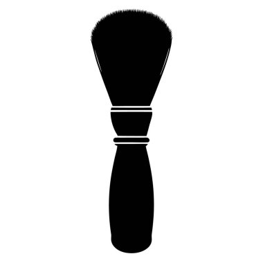 Tıraş fırçası ikonları. Berber araçları vektörünün düz çizimi