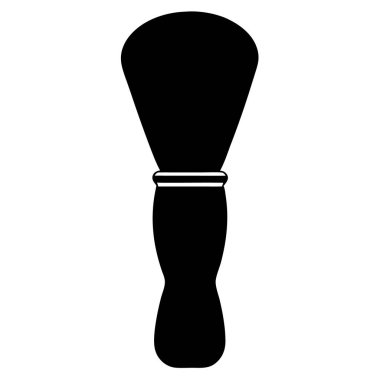 Tıraş fırçası ikonu. Berber araçları vektör simgesinin düz çizimi