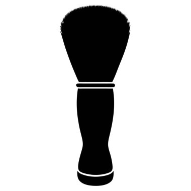 Tıraş fırçası ikonu. Berber araçları vektör simgesinin düz çizimi