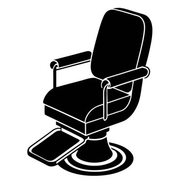 Berber koltuğu ikonu. Berber sandalye vektörünün özet çizimi