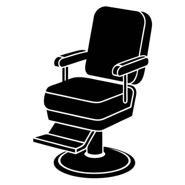 siyah koltuk, illüstrasyon, beyaz arkaplan üzerindeki vektör.