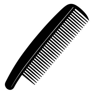 siyah saç tarama simgesi, düz stil