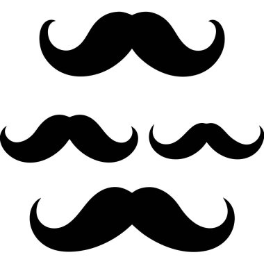 Vektör bıyık Icon set