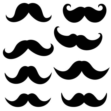 Bir çift siyah bıyık.