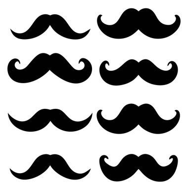 Bıyık simgeleri vektör illüstrasyonu