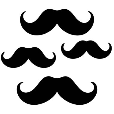 Bıyık simgesi. Vektör çizim