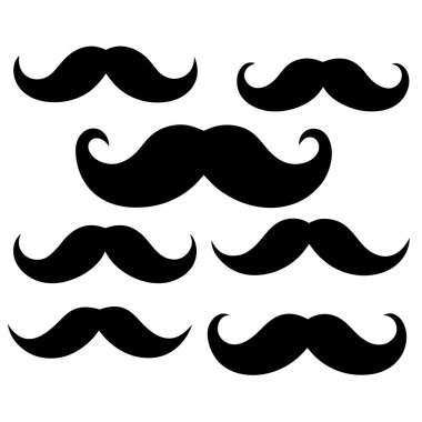 Bıyık simgesi vektör illüstrasyonu
