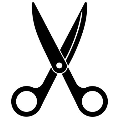 Makas simgesi, vektör illüstrasyonu