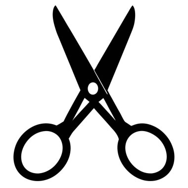 Makas simgesi. düz dizayn. vektör illüstrasyonu