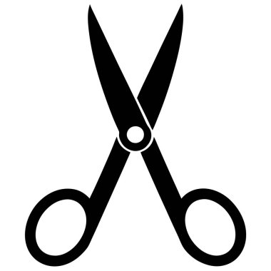 Makas simgesi, basit vektör tasarımı