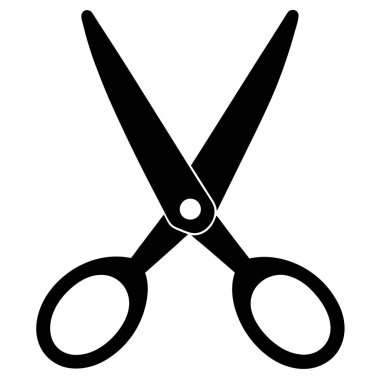 Makas simgesi. vektör illüstrasyonu