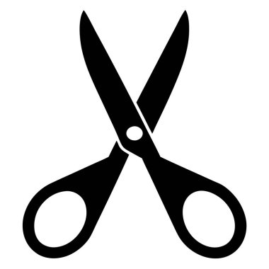 Makas. Web simgesi basit illüstrasyon