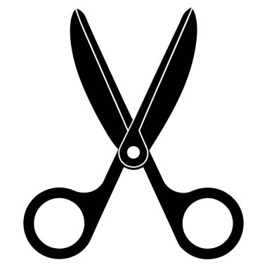 Makas. Web simgesi basit bir illüstrasyon. makas vektörü