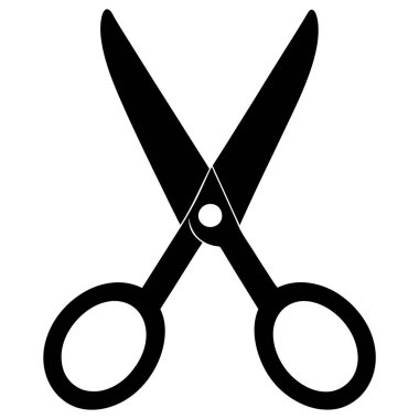 Makas simgesi, vektör illüstrasyonu