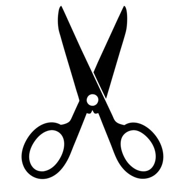 Makas. Web simgesi basit illüstrasyon