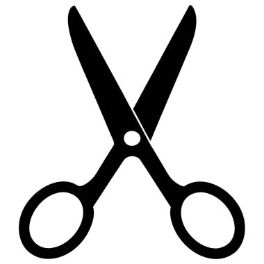 Makas simgesi vektör illüstrasyonu