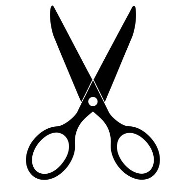 Makas simgesi. vektör simgesinin düz tasarımı.