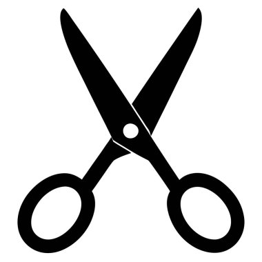 Makas simgesi. vektör illüstrasyonu