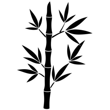 Bambu ağacının yaprakları ile